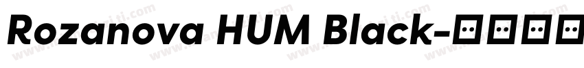Rozanova HUM Black字体转换